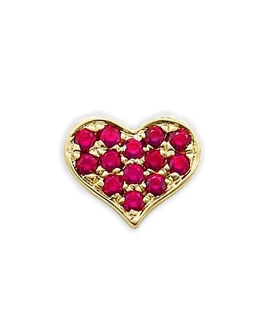 Orecchino Ruby Heart di Robinson Pelham in Red