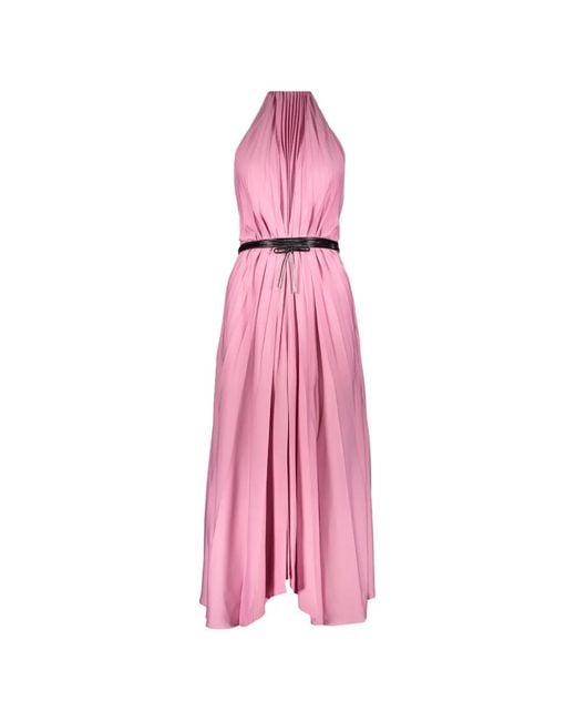 Vestido Midi Con Cinturón Ellery de color Pink