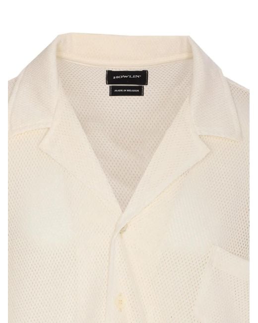 Howlin' By Morrison White Cotton Shirt for men