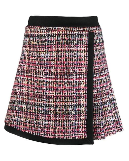 Ports 1961 Tweed Pleated-design Skirt in Pink | Lyst