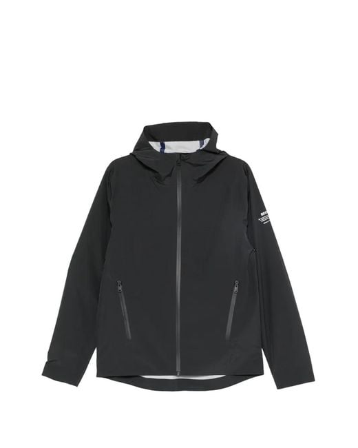 Ecoalf Black Hooded Zip-Up Jacket for men