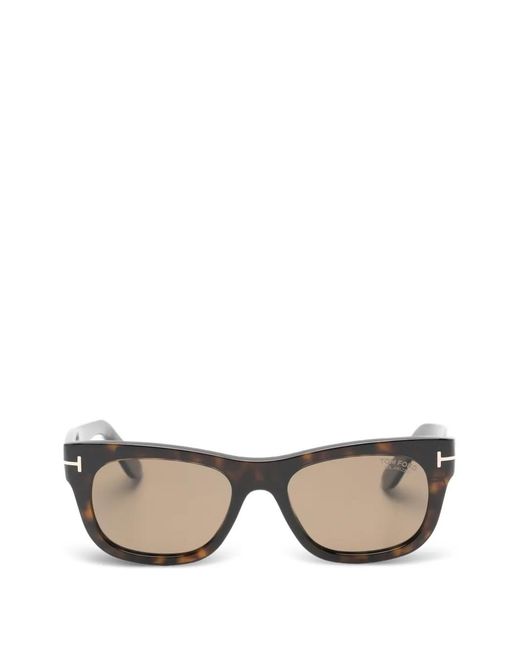 Tom Ford Brown Tortoiseshell Rectangle Sunglasses