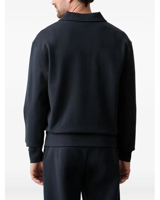 Joop! Black Logo-Patch Quarter-Zip Sweater for men