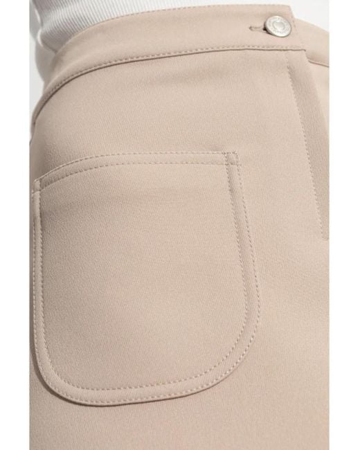 Minifalda con aplique del logo de sarga Courreges de color Natural