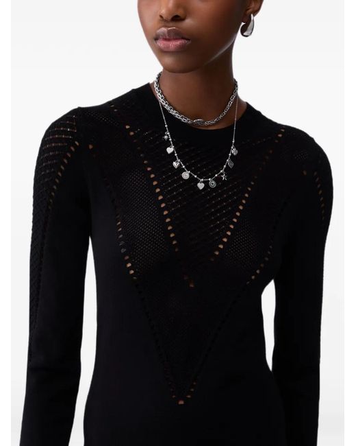 Liu Jo Black Knit Midi Dress