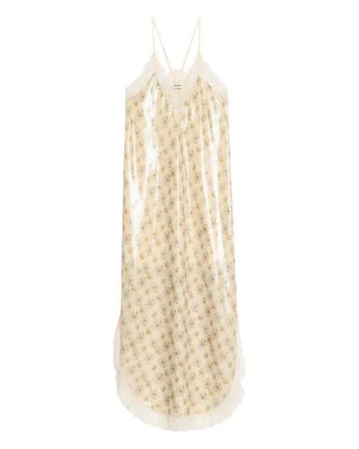 Zadig & Voltaire White Ristyl Flower Midi Dress