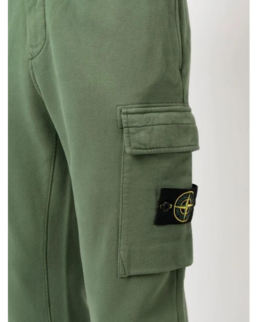 Stone Island Green Compass-Badge Track Pants for men