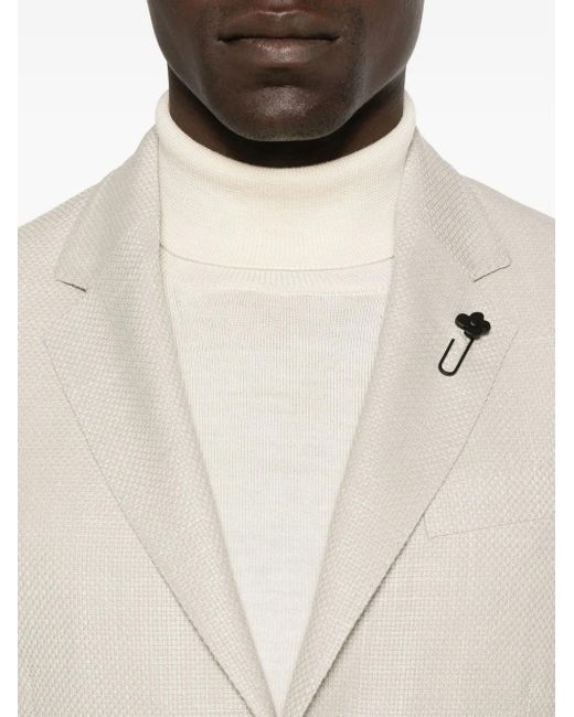 Lardini Jack Met Opgestikte Zak En Twee Knopen in het White voor heren