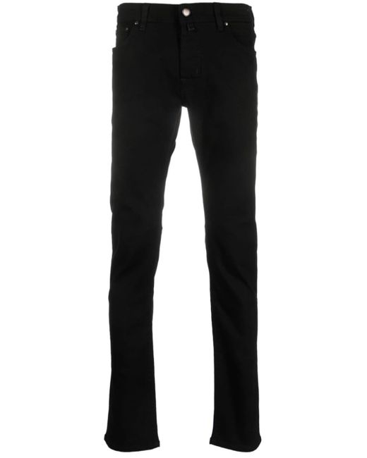 Jacob Cohen Slim-Fit-Jeans mit Logo-Patch in Black für Herren