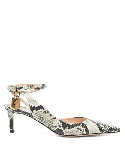 Tom Ford Metallic Slingback-Sandalen Padlock 55