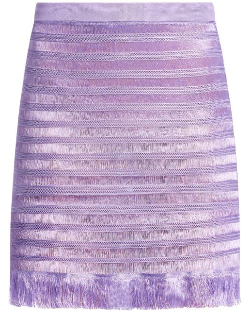 Tom Ford Purple Sheer Pencil Skirt