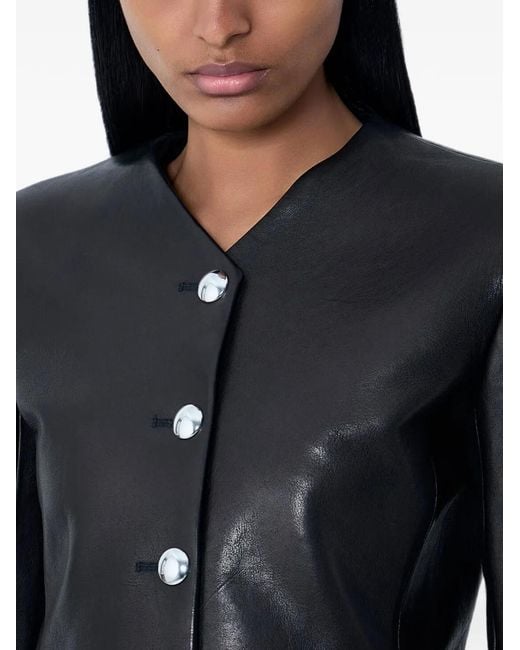 Khaite Black Nara Leather Jacket