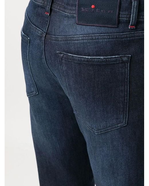 Kiton Blue Straight-Leg Denim Jeans for men