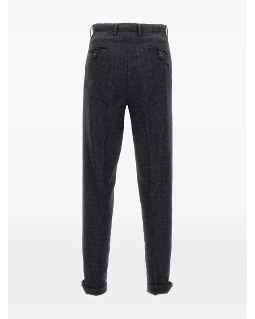 Incotex Blue Check-Pattern Trousers for men