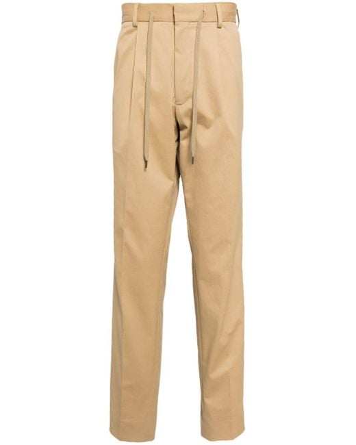 N.Peal Cashmere Natural Sorrento Drawstring Trousers for men