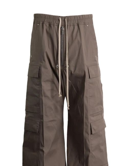 Rick Owens Brown Drawstring Cargo Pants for men