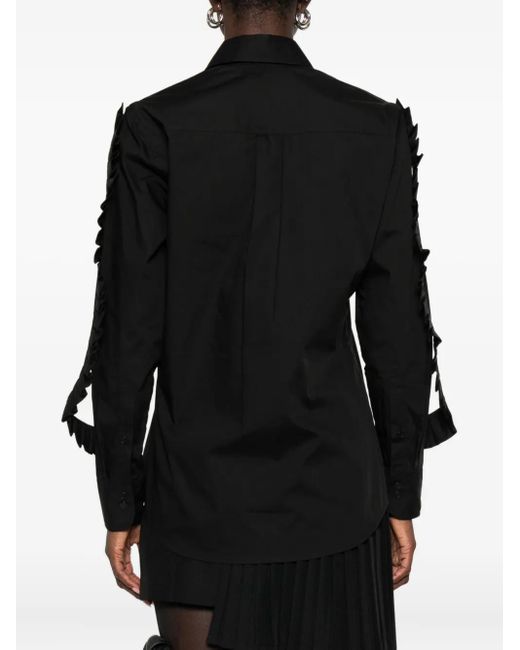 Coperni Black Ruffle-Detailing Shirt