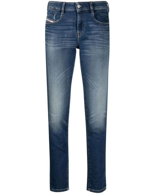 DIESEL Blue D-Ollies Joggjeans Straight-Leg Jeans