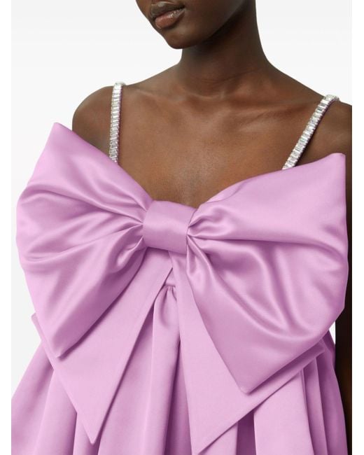 Nina Ricci Purple Giant Bow Sleeveless Dress