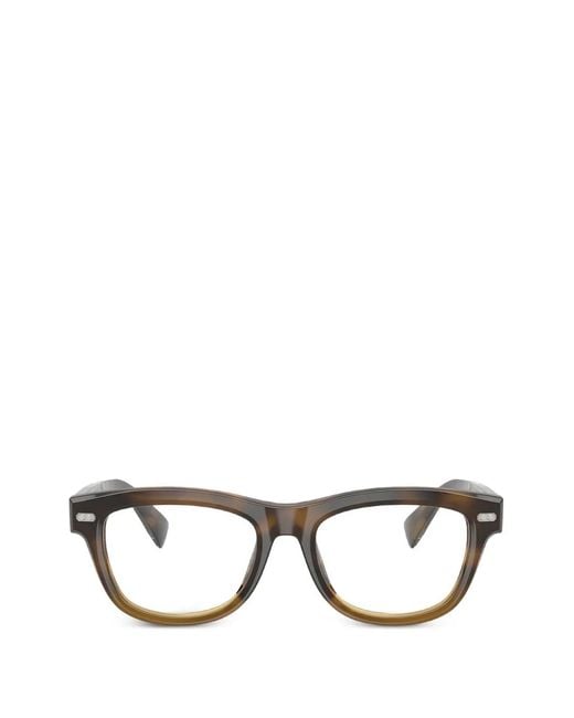 Brunello Cucinelli Brown Square-Frame Glasses for men