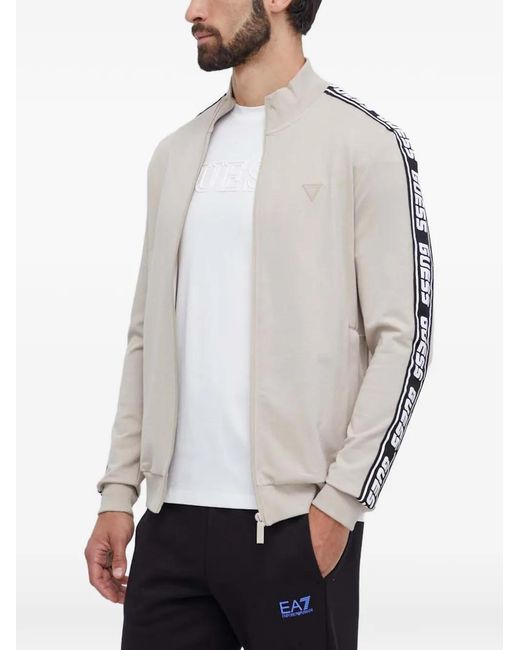 Guess White Zip-Up Sweatshirt for men