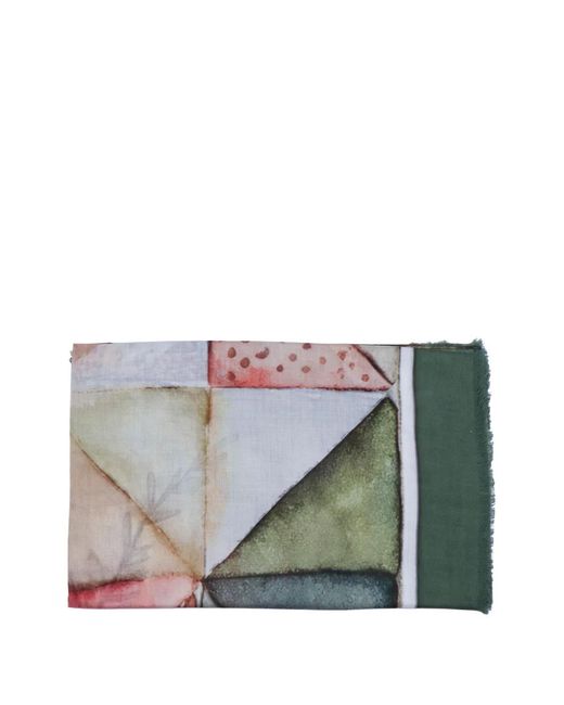 D'Aniello Perla Sjaal Met Patchwork in het Blue