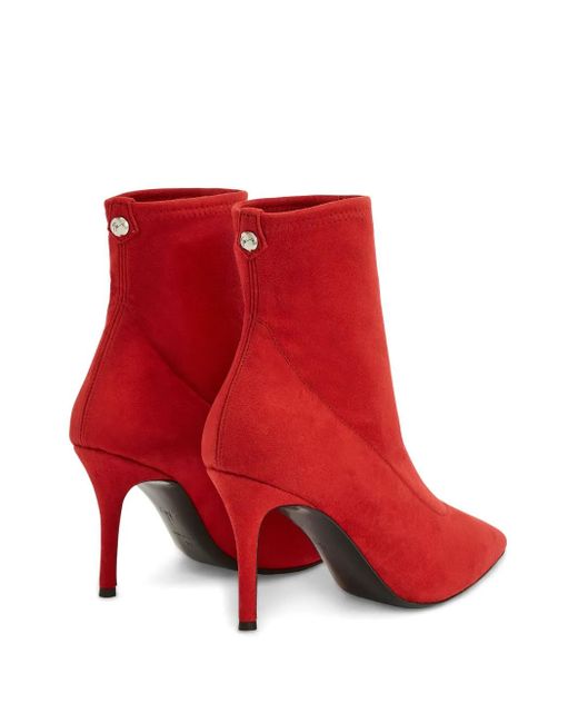 Giuseppe Zanotti Red 90Mm Mirea Boots