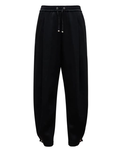 Pantalones de chándal con cordones y pinzas Herno de color Black