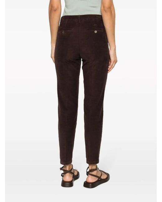 Jacob Cohen Black Corduroy Tapered-Leg Trousers
