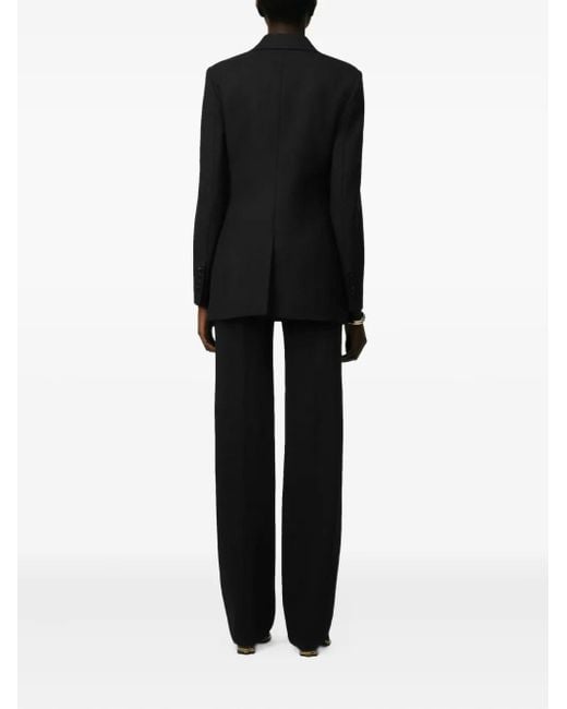 AMI Black Double-Breasted Buttoned Jacket