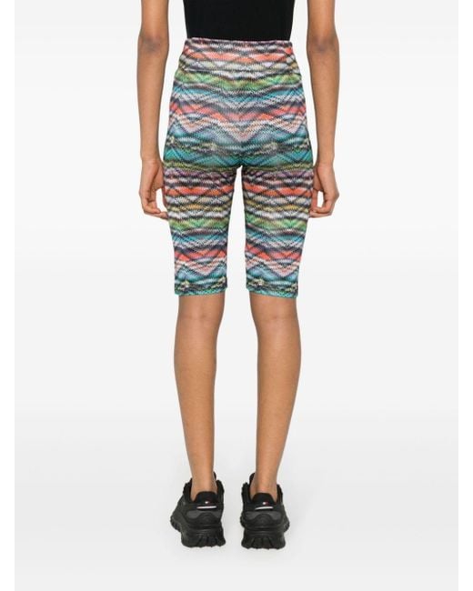 Missoni Blue Zigzag-woven-print Shorts