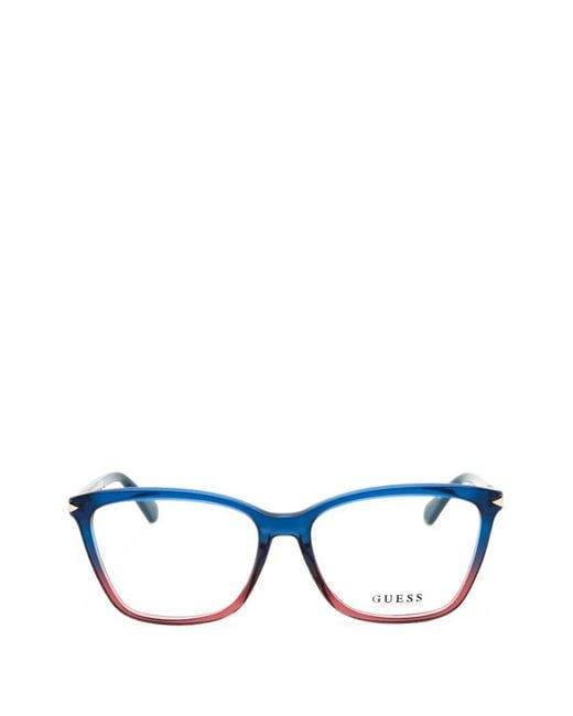 Guess Blue Gradient-Effect Cat-Eye Glasses