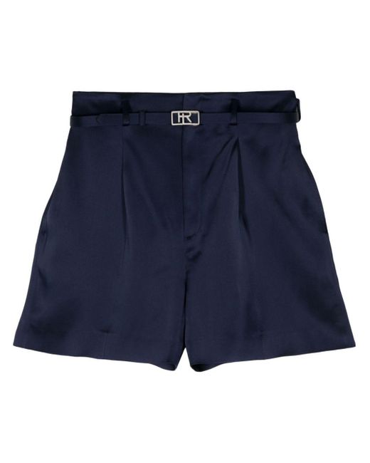 Ralph Lauren Collection Blue Belted Satin Shorts