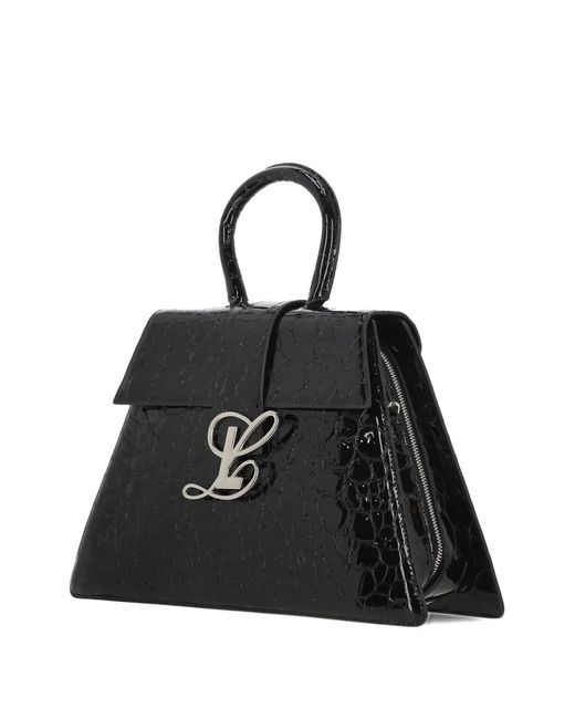 LUAR Black Logo Embossed Tote Bag