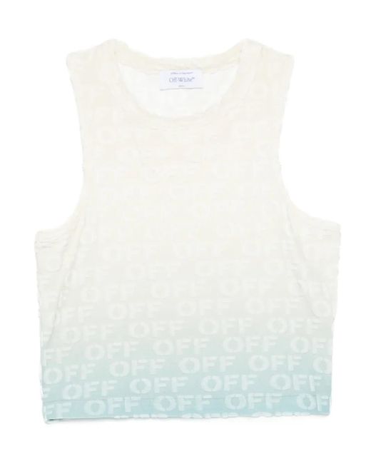 Canotta Con Monogramma Jacquard di Off-White c/o Virgil Abloh in White