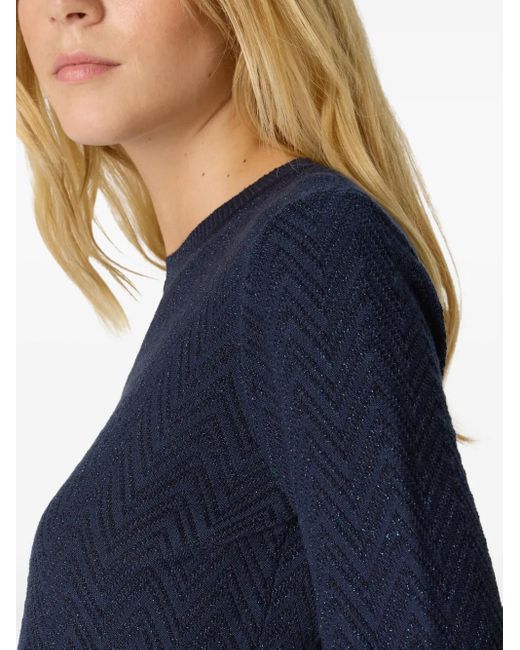 Missoni Blue Chevron-Pattern Sweater