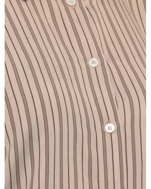 Marella Brown Striped Long-Sleeved Shirt