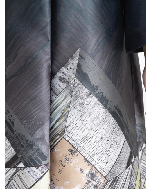 Gemy Maalouf Blue Cape À Design Structuré