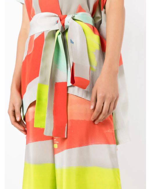 Lenny Niemeyer Multicolor Canvas Belted Kimono