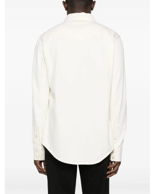 メンズ Alanui デニムシャツ White