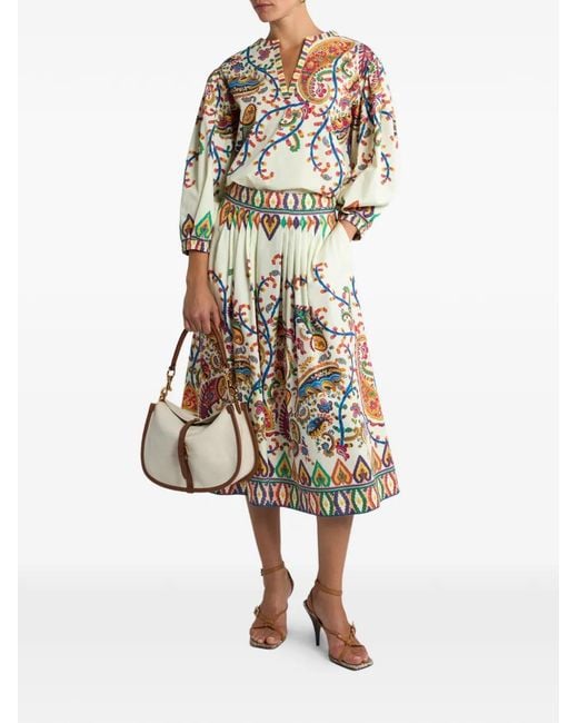 Etro White Skirts Cotone