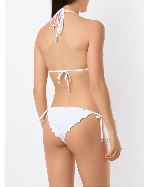 Amir Slama Bikini Met Geribbeld-Effect in het White
