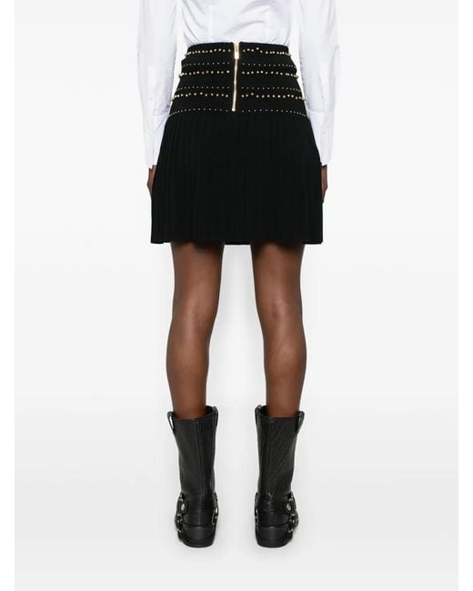 Sandro Black Bell-Embellished Mini Skirt
