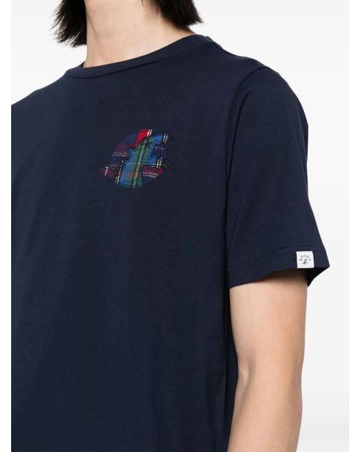 メンズ SPORT b. by agnès b. ロゴパッチ Tシャツ Blue