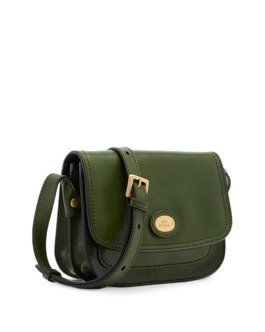The Bridge Green Leather Crossbody Bag