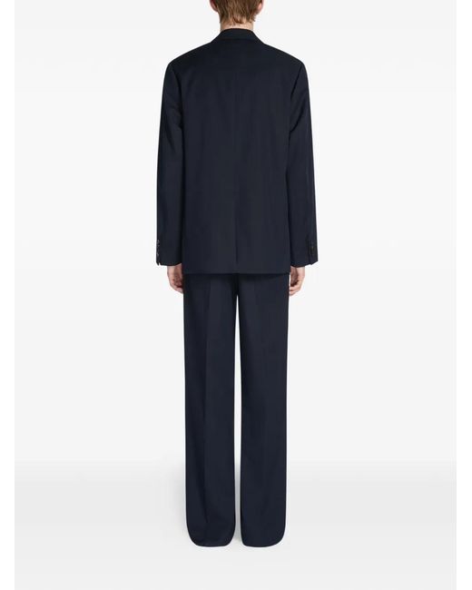 Dries Van Noten Blue Flap-Pocket Suit for men