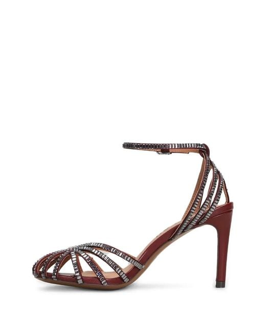 Bibi Lou White Serabi Crystal-Embellished Cage Sandals
