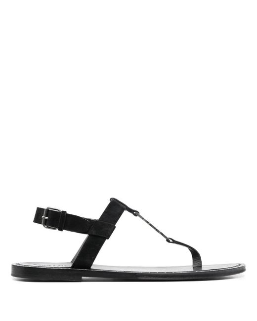 Saint Laurent Black Nero Leather Sandals For for men