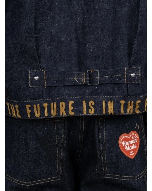 Human Made Blue Pleated Denim Jacket for men