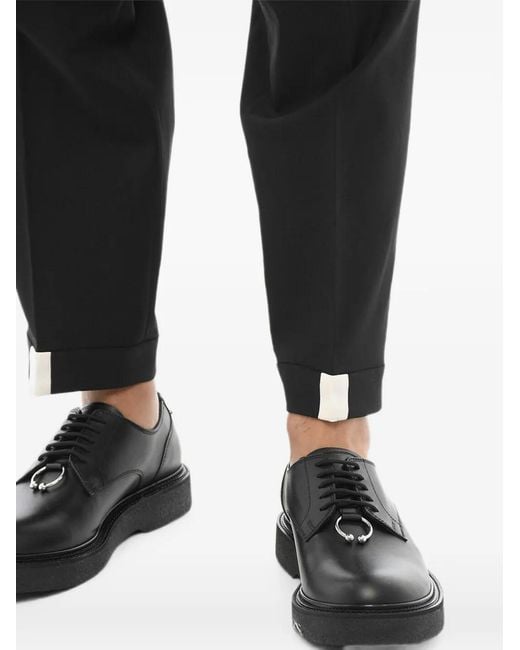 Neil Barrett Black Slim-Fit Flat-Front Trousers for men
